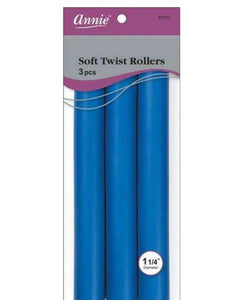 10" blue 3pcs soft twist rollers