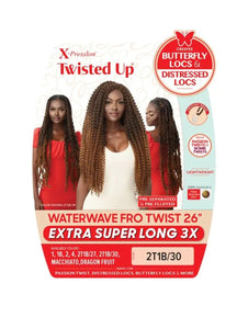 Outre X-Pression Twisted Up Crochet Braids 3X - WATERWAVE FRO TWIST 26" EXTRA SUPERLONG