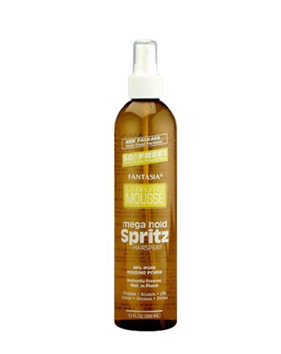 Fantasia Liquid Mousse Mega Hold Spritz Hair Spray 12 Oz
