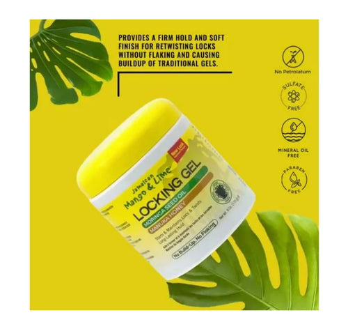Jamaican Mango & Lime Frizz Control Jar Hair Styling & Locking Gel, 6 oz