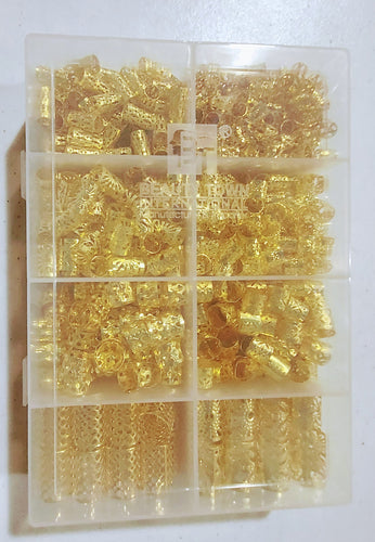 Bt 01067 beautician pack braiding hair tube gold and silver clips
