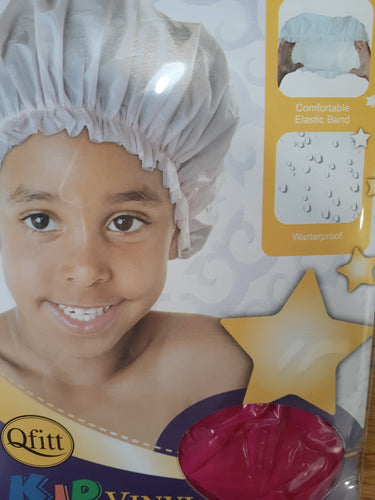 Kids vinyl shower cap