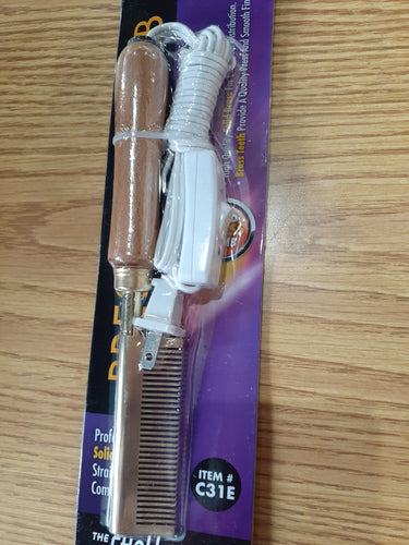 The challenger pressing comb electric large straight c31e