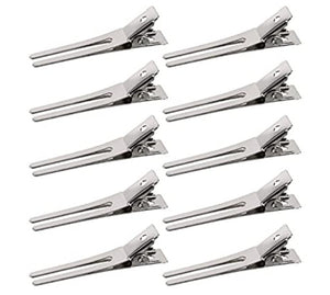 Prong for dreadlocks Pin Curl Setting Section Hair Clips Metal Alligator Clips Silver
