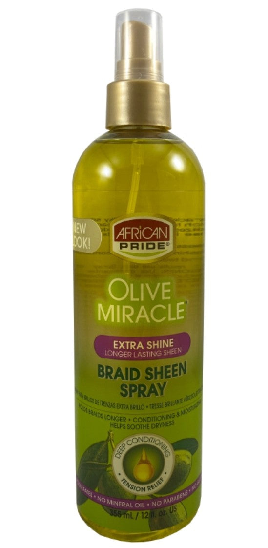 African Pride Braid Sheen Spray Extra Shine 12oz