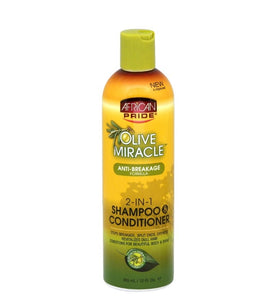 African Pride Olive Miracle 2-in-1 Shampoo Conditioner 12 oz