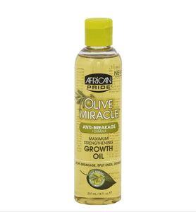 African Pride Olive Miracle Anti-Breakage Maximum Strengthening Hair Growth Oil, 8 Oz