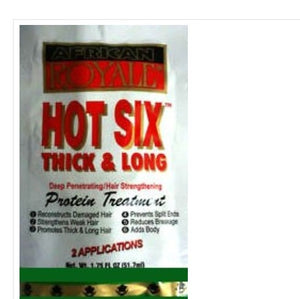 African Royale Hot Six Thick & Long Protein Treatment 1.75 oz pack