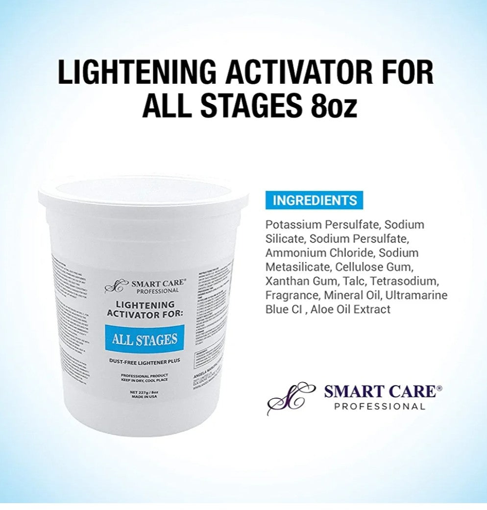 Smart Care Lightening Activator, Powder Lightener For All Stages (8 oz)